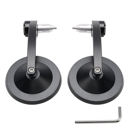 2 x Round Handlebar Mirrors for Motorcycle 7/8" Blue