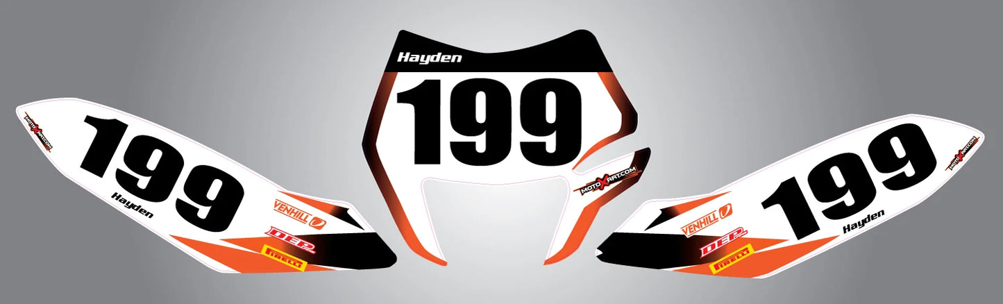 Custom Number Plates & Storm Style Stickers for KTM Freeride (2012-2015)