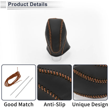 Subaru Impreza Gear Shift Knob Cover 2017-2023 Black Brown Faux Leather