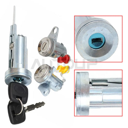 Ignition Switch/Door Lock Cylinder 2x for Toyota CE Sedan (1993–1997)