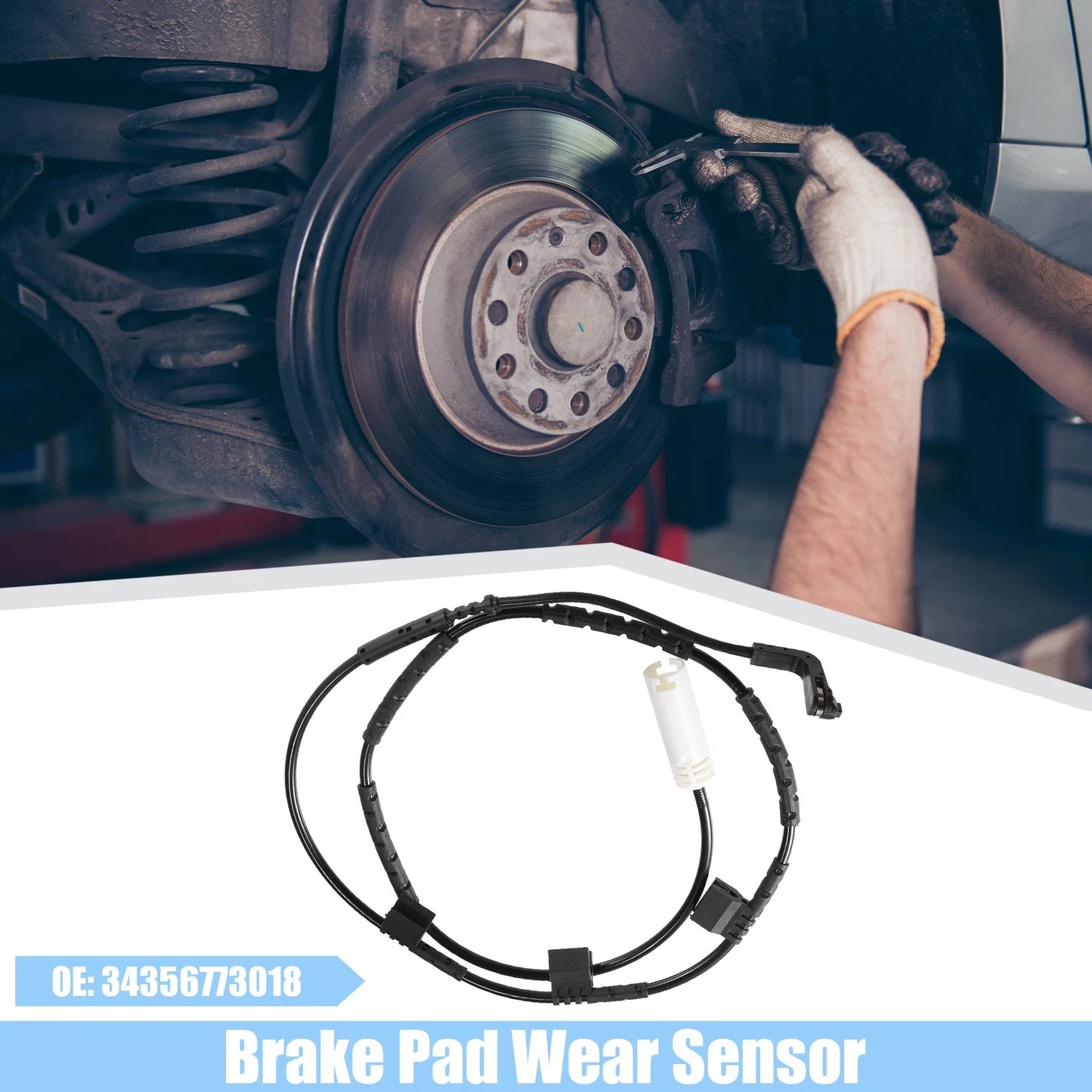 Rear Brake Pad Sensor for BMW - Plastic Rubber Black White