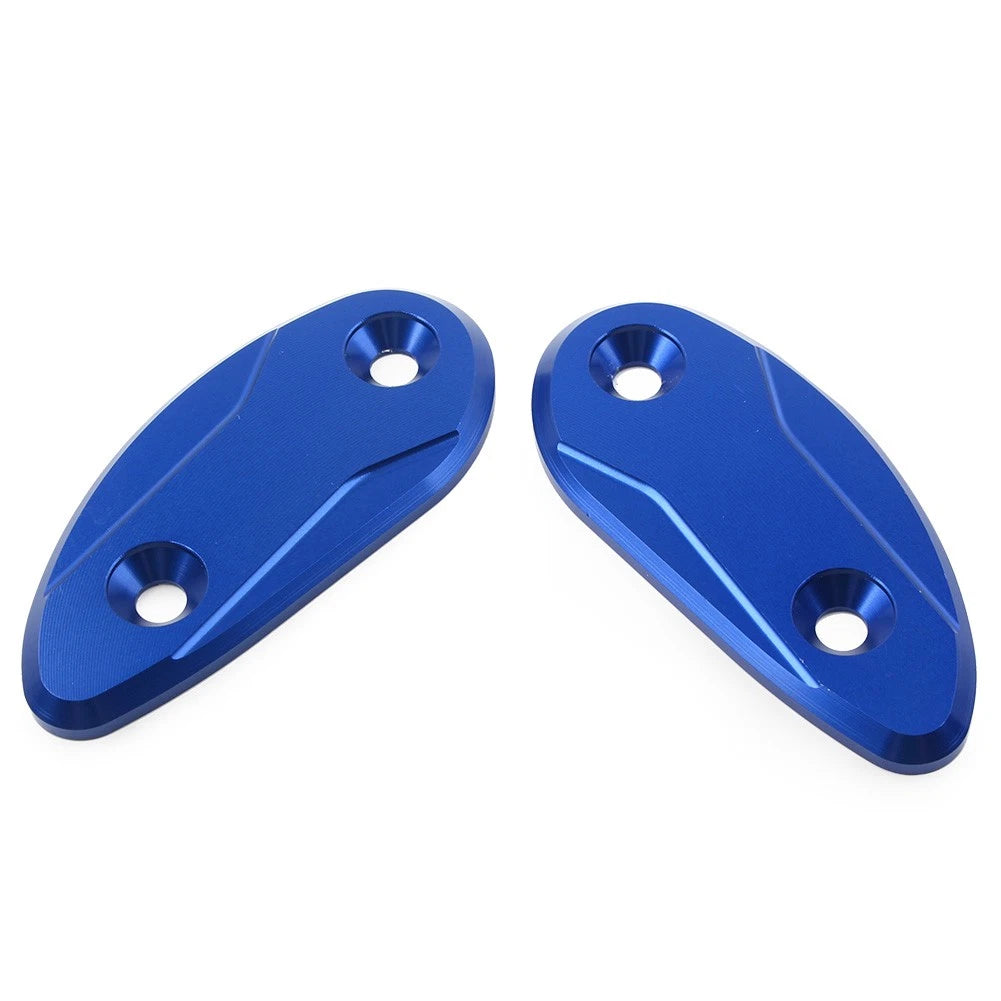 Rearview Mirror Block Off Base Plates for Honda CBR1000RR 2008-2017 - Blue