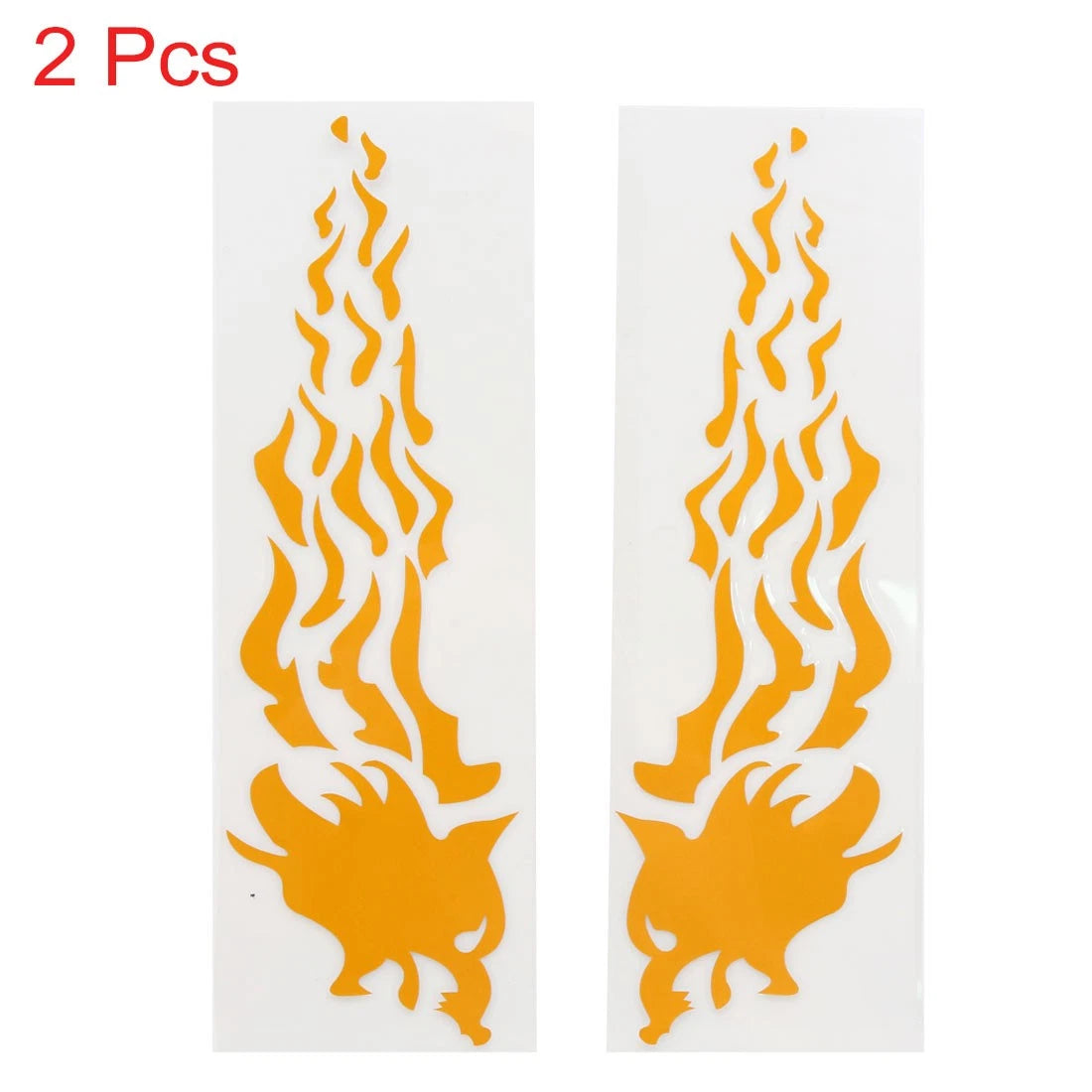 Sticker / 2 x / Orange Flame Pattern Reflective Sticker Decorative for Motorcycle Car