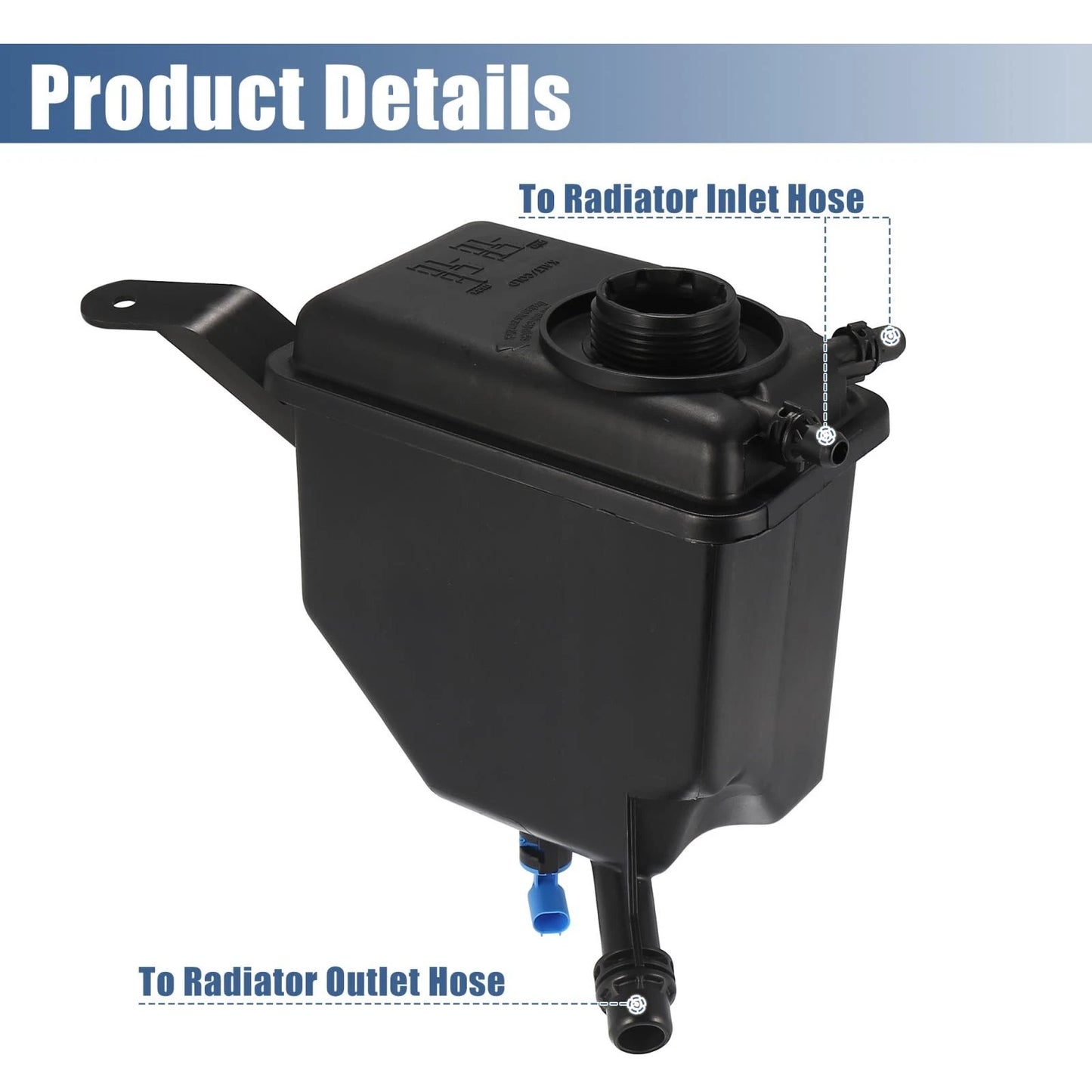 Coolant Radiator Reservoir Tank with Sensor for BMW 5 6 Series (2001-2010)