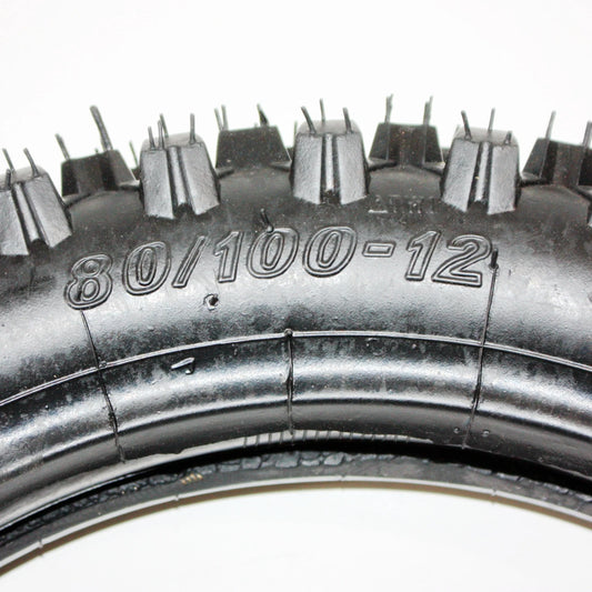 12" Rear Knobby Tire + Tube for PIT PRO Dirt Bike (80-100)