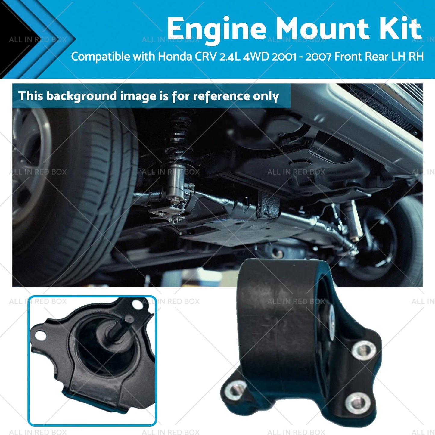 Motor & Transmission Mounts for Honda CRV 2.4L 4WD (2001-2007)