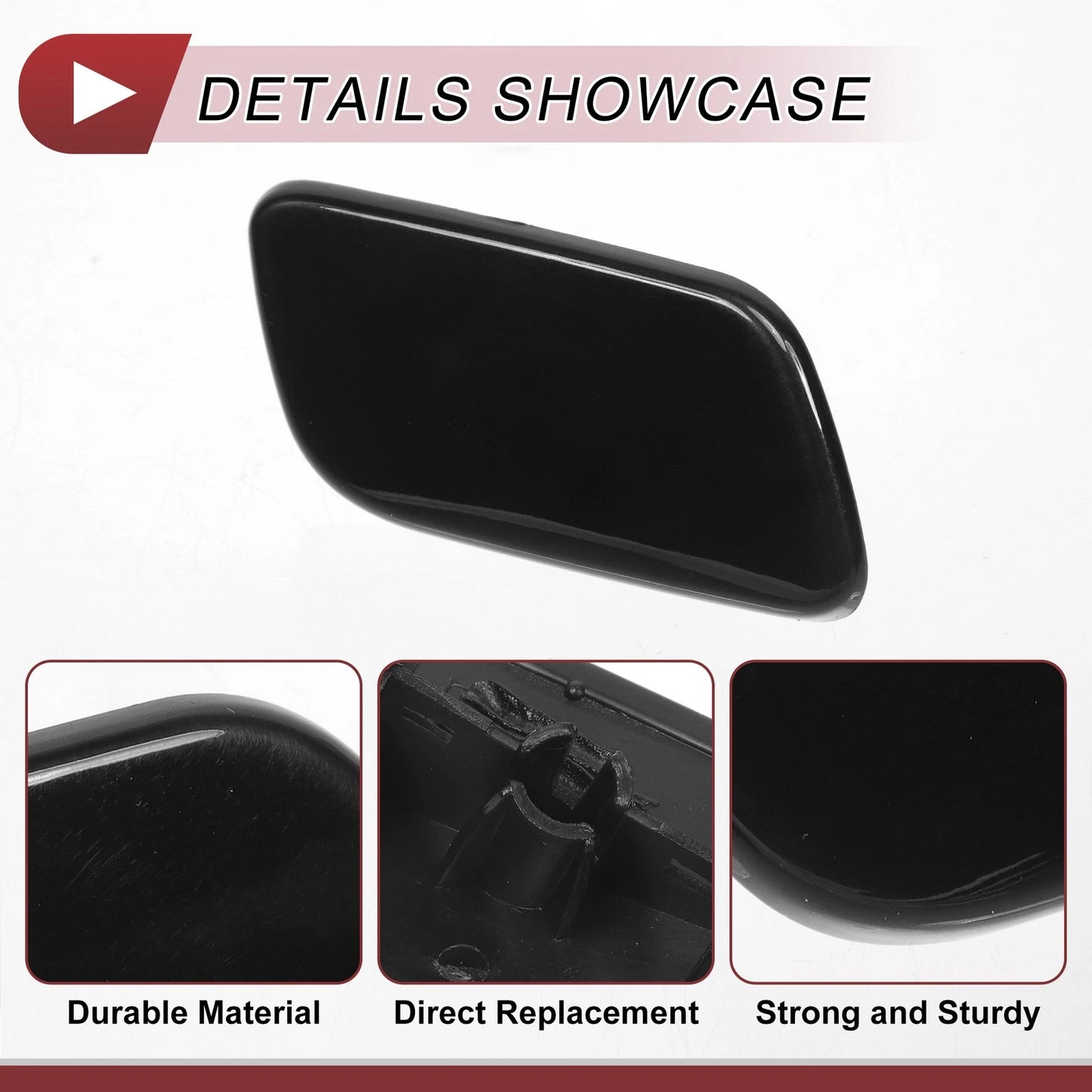 Front Right Washer Nozzle Cover for Subaru Forester 2013-2015 Black