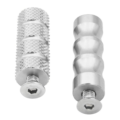 6mm Foot Peg Gear Shift Brake Lever Toe Peg Pedal for Universal Motorcycle Silver