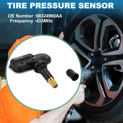 Tire Pressure Sensor 433MHz for Jeep Cherokee (2014-2023) 1 x Sensor