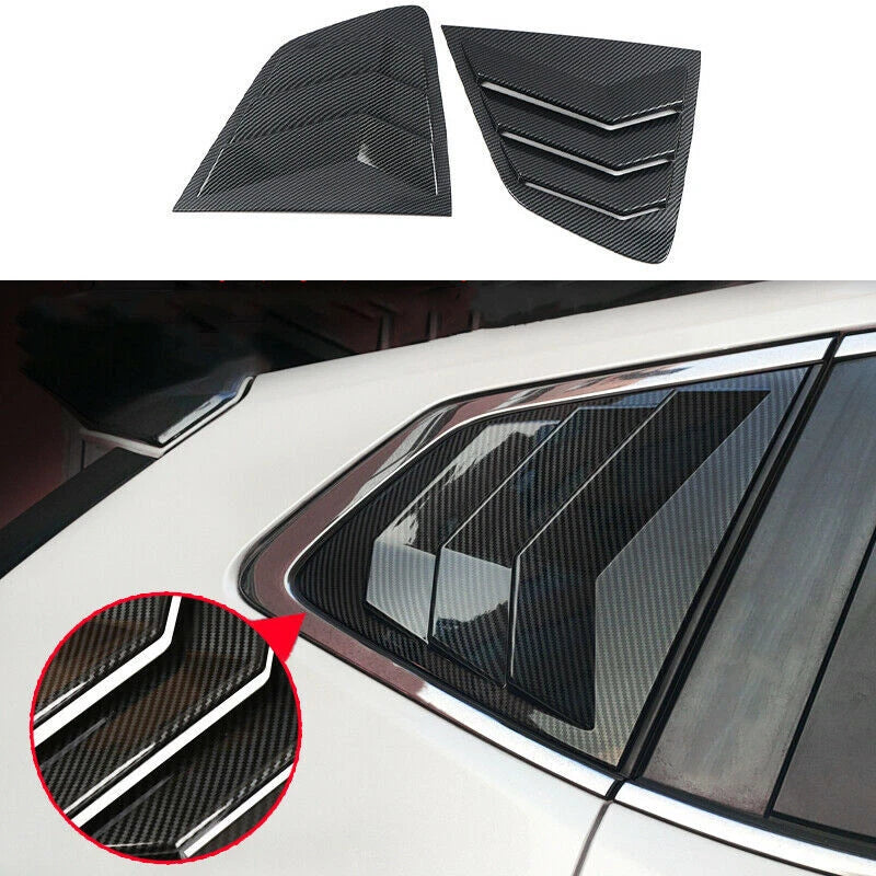 2 x Carbon Fiber Side Vent Window Scoop Louver Cover for Nissan Rogue (2014–2021)
