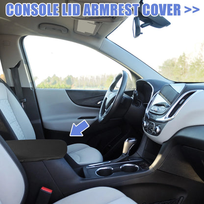 Car Center Console Armrest Cover Black for Chevrolet Equinox (2018-2023)