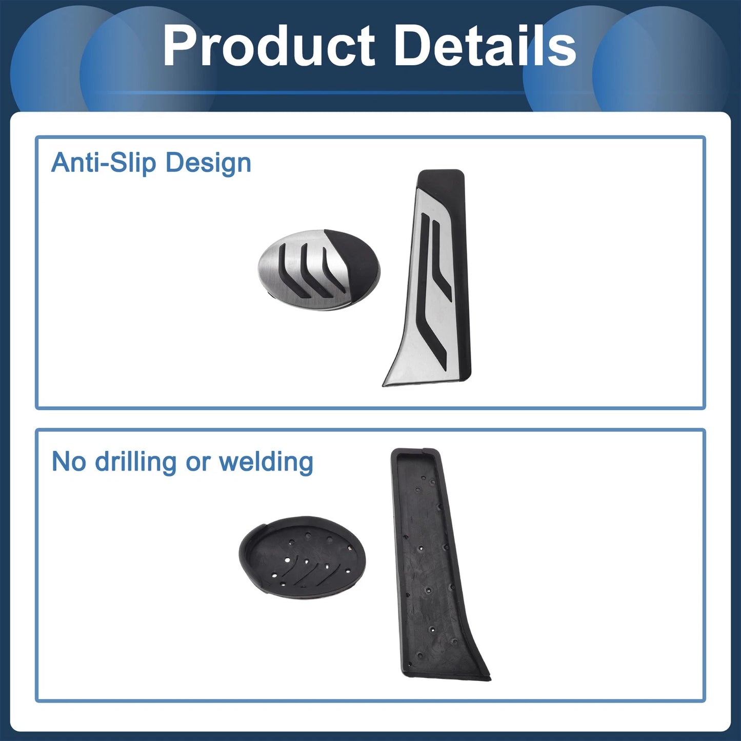 2 x Automatic Foot Accelerator Pedal Covers for BMW 1-Series (2020-2022)