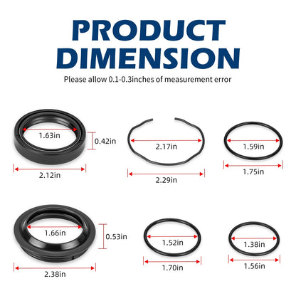 Fork Oil Seals Dust Seals & Gasket Kit for Suzuki V-Strom 650 DL650 (2004–2011)