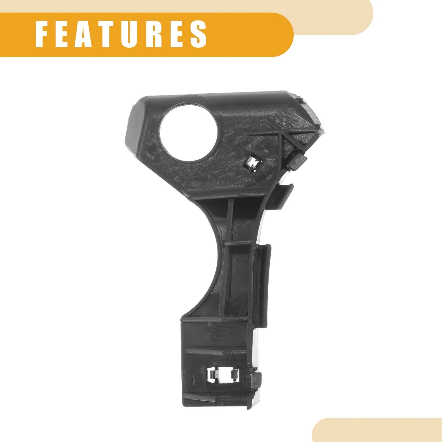 LH Front Bumper Support Bracket for Toyota Corolla (2002-2007) 1 Pc Black