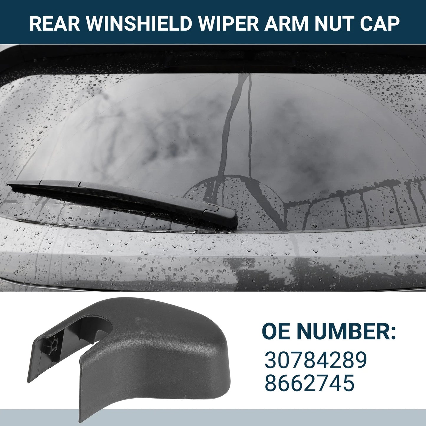 Rear Windshield Wiper Arm Nut Cover for Volvo V50 (2004-2012)