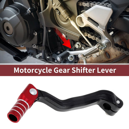 Folding Motorcycle Gear Shift Lever for Bosuer M4 Black Red Silver Tone