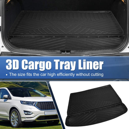 Trunk Mat TPE Cargo Liner for Ford Edge 2015-2022 Rear Floor Mat
