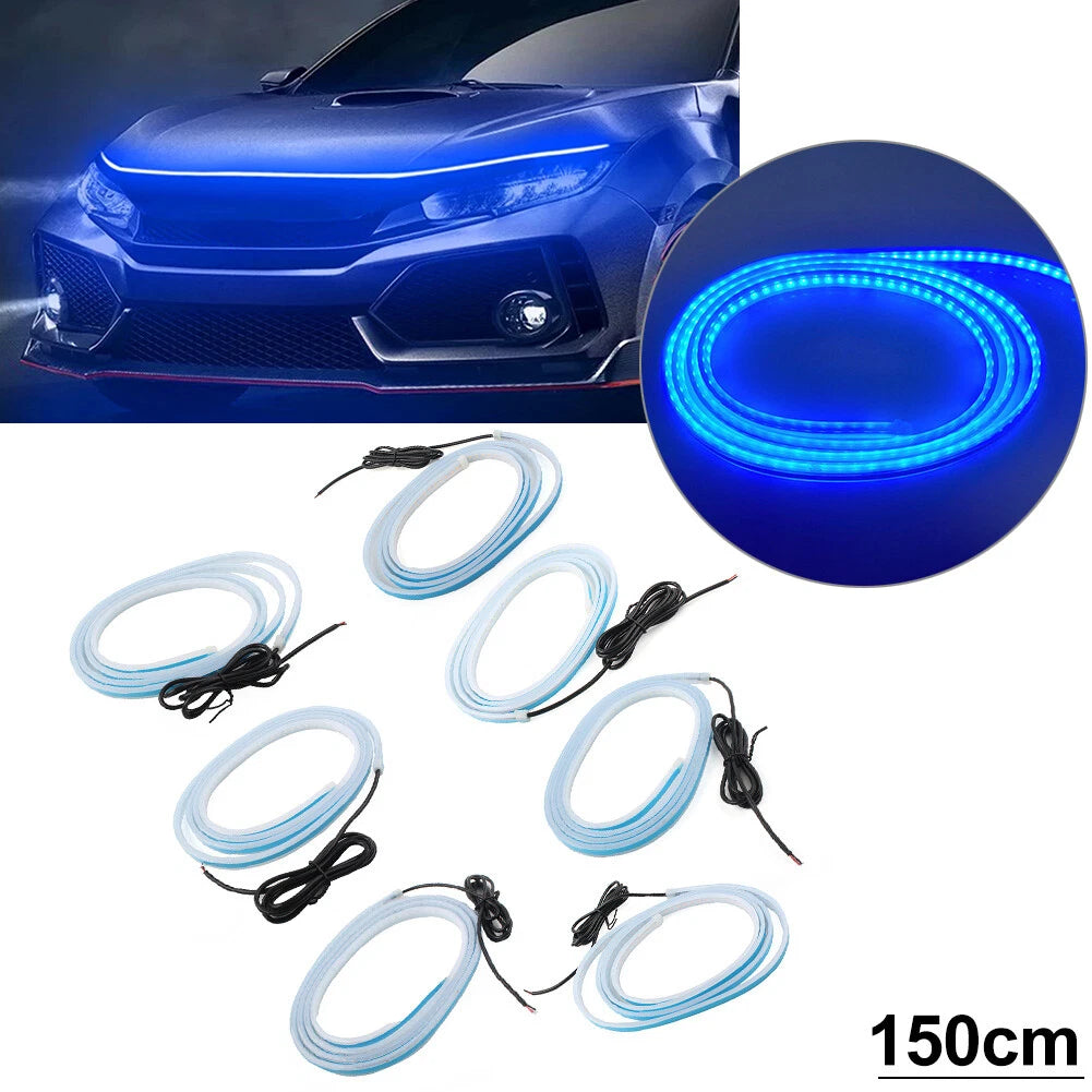 150CM LED Daytime Running Light Strip for Car - Flexible Decorative Lamps