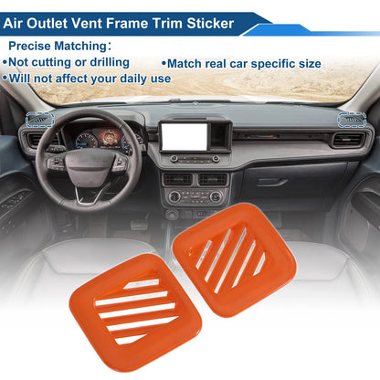 Air Condition Outlet Vent Trim Cover for Ford Maverick (2022-2025) Orange