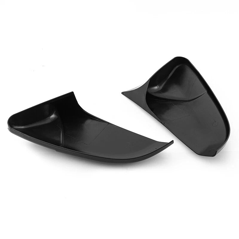 2 x Glossy Black OX Horn Rear View Mirror Covers for Honda Civic (2016-2021)