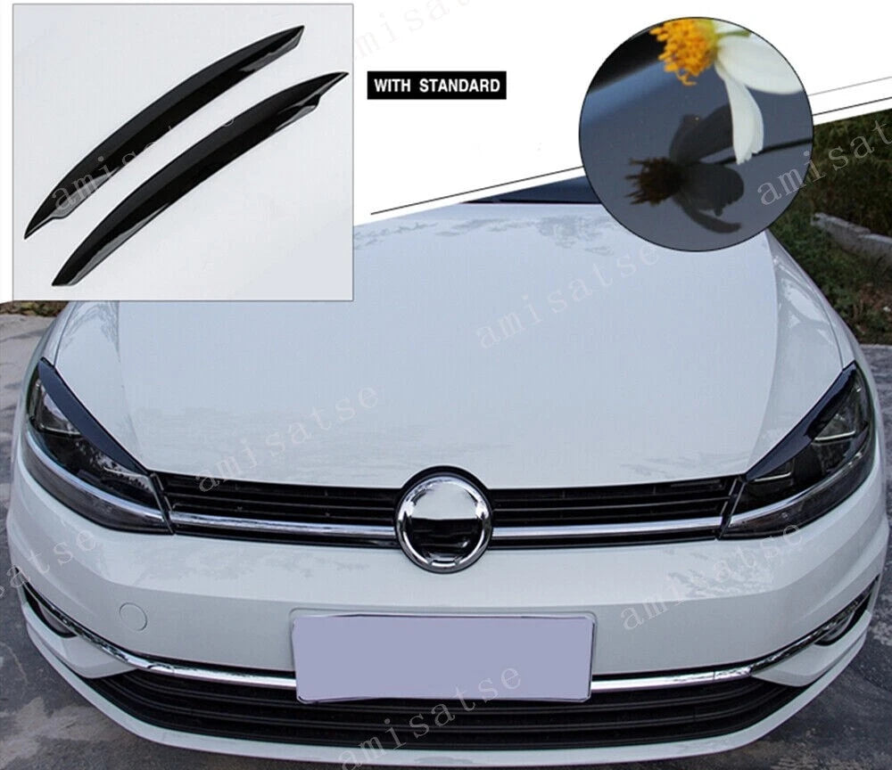 Headlight Eyebrow Trim for VW Golf 7 VII GTI GTD R MK7 (2013-2017)