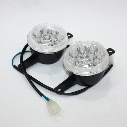 12V  LED Head Light Lamps for 150cc 250cc Bull Farm Quad Dirt Bike ATV