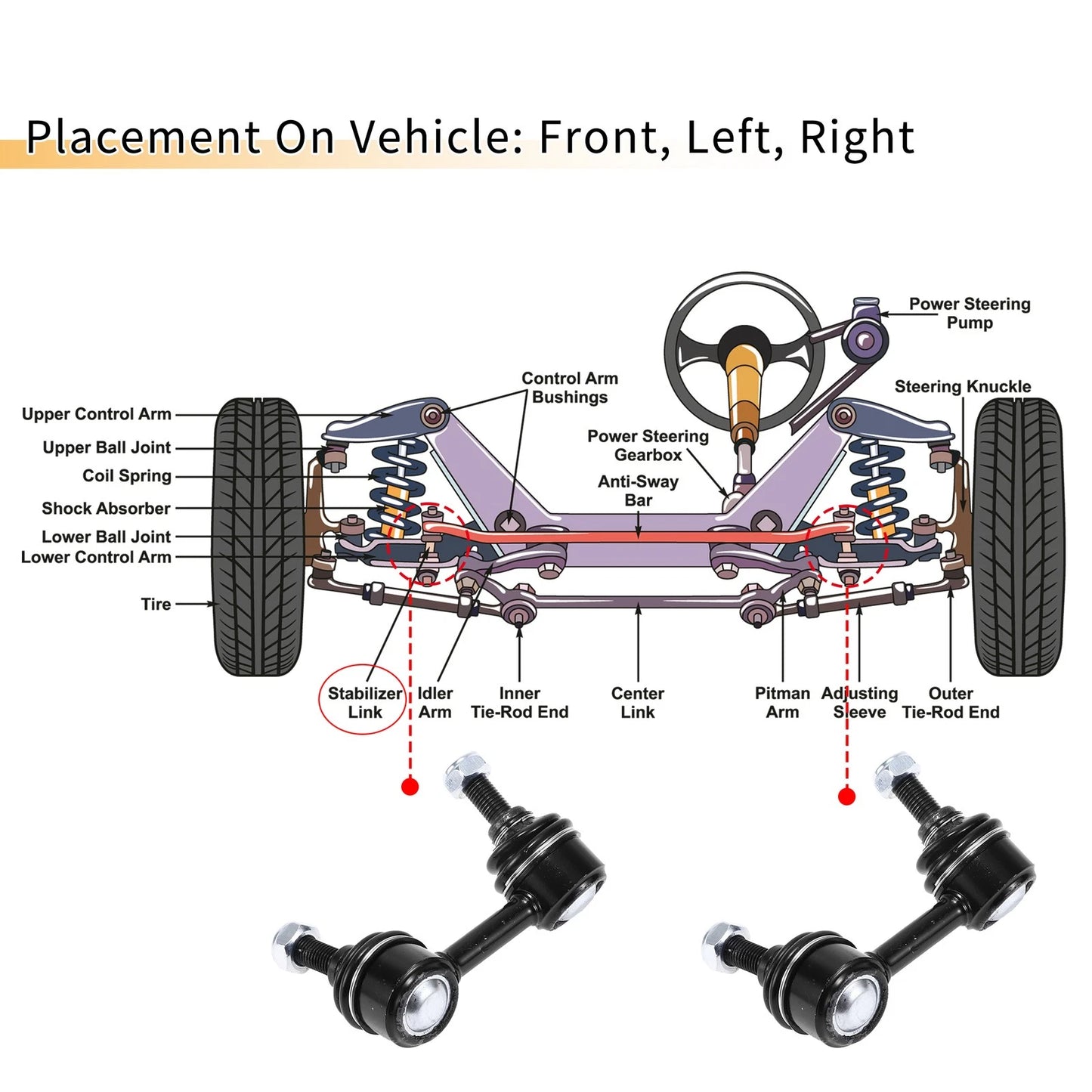 Sway Bar Link Kit for Honda Accord (2018-2023)