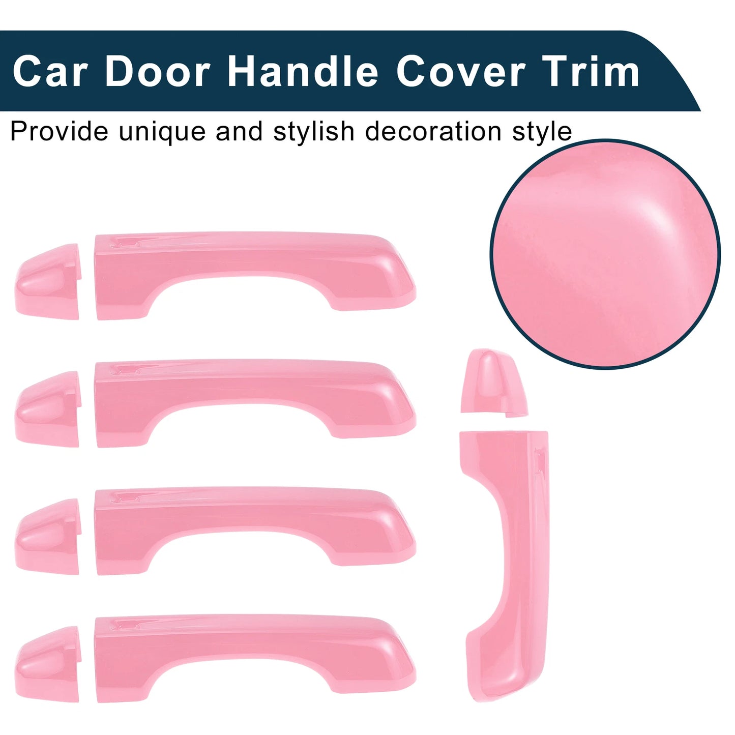 Door Handle Cover Trim for Jeep Wrangler JL (2018-2023) - Pink 1 Set