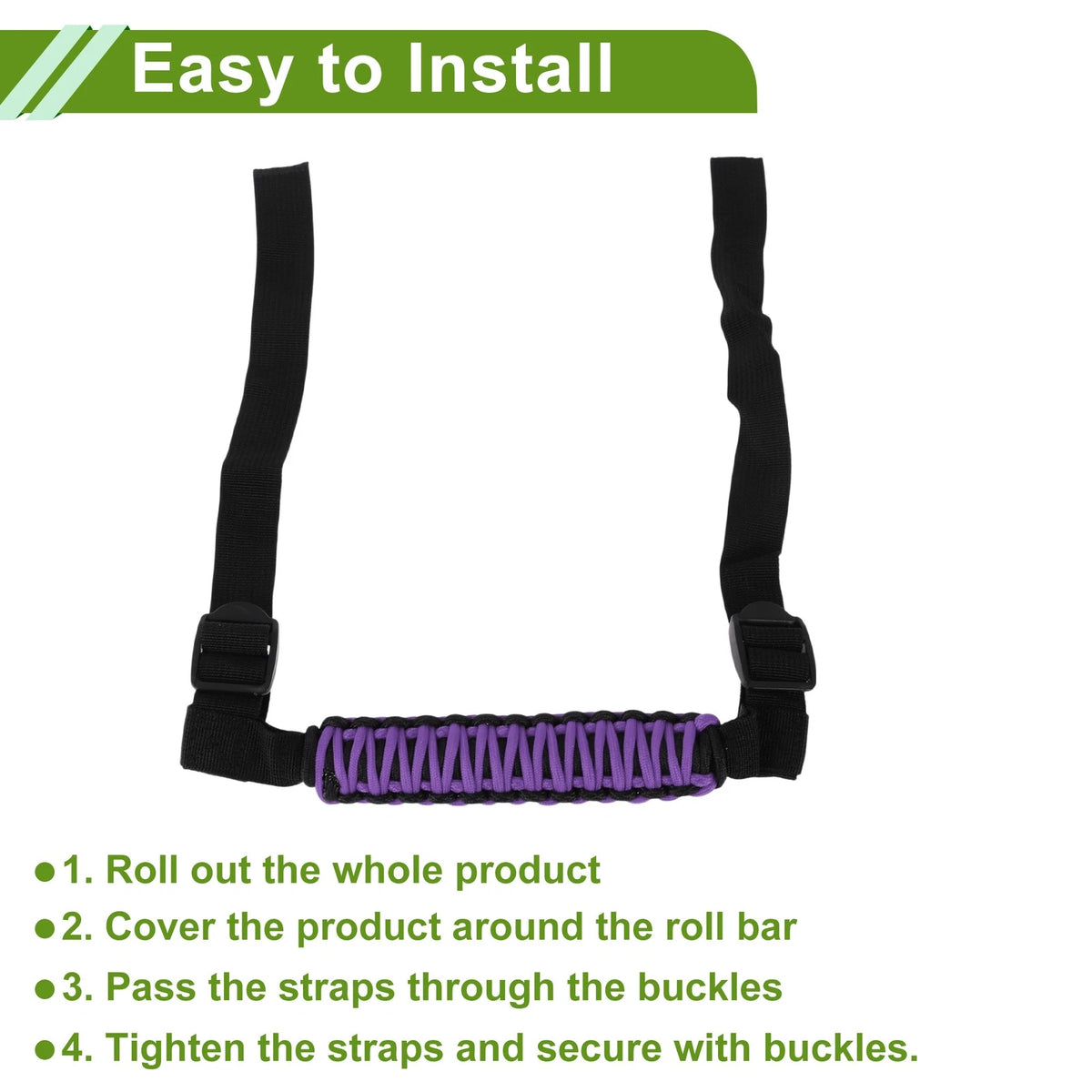 Roll Bar Grab Handles for Jeep Wrangler 2024-2025 - Purple