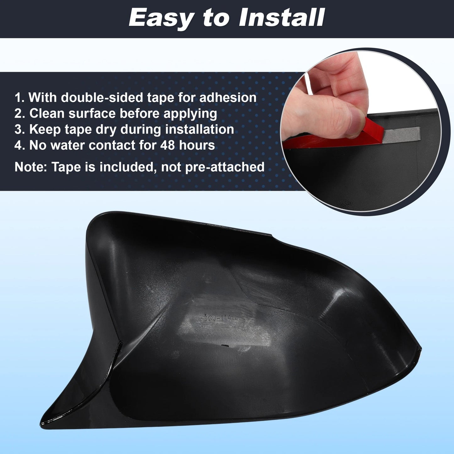 Left Right Side Ox Horn Rear View Mirror Covers for Ford Explorer (2020-2024)