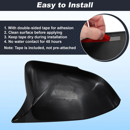 Left Right Side Ox Horn Rear View Mirror Covers for Ford Explorer (2020-2024)