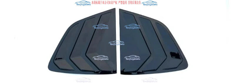 Glossy Black Rear Window Triangle Louver Cover Trim for VW Tiguan (2018-2024)
