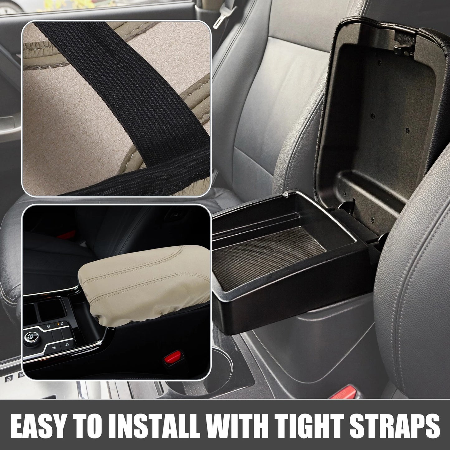 Beige Center Console Armrest Cover Trim for Nissan Rogue (2014-2020)