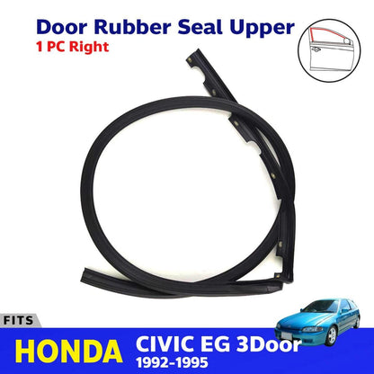 Door Rubber Seal Upper Weatherstrip RH Fits Honda Civic EG 3D Hatchback 1992-95