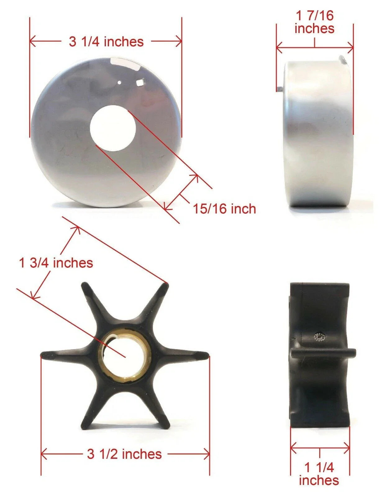 Water Pump Kit for Johnson Evinrude OMC Outboard 85-300HP (1980-2023)