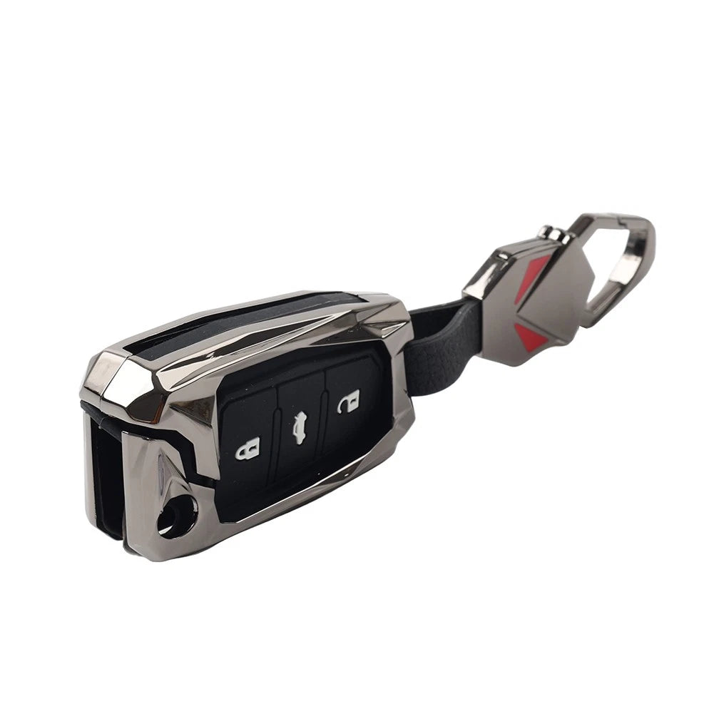 Black 3-Button Key Fob Case Shell Cover for Audi A8 Quattro (2006-2010)