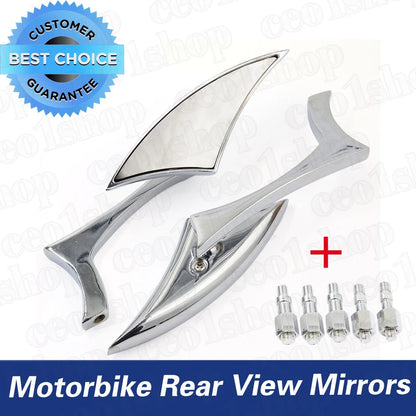 Chrome Rear View Side Mirrors for Kawasaki