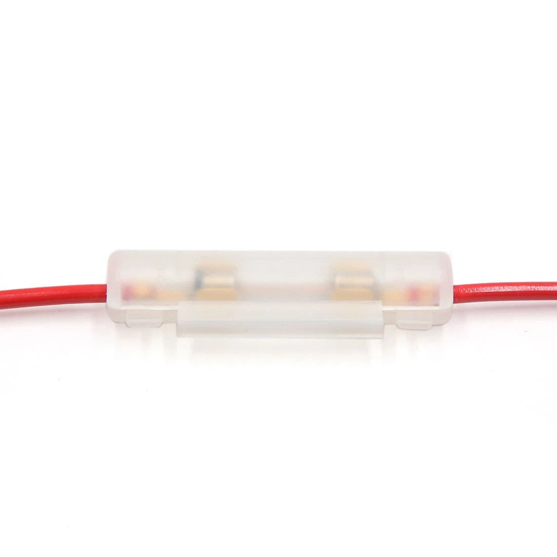 2 x Red Universal Wired Inline Fuse Holder Connector Adapter for Motorcycle Car