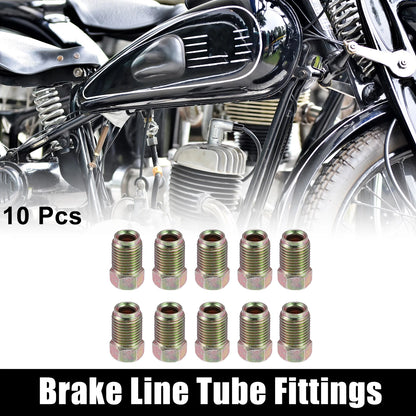 10 Pcs Motorcycle Brake Line Tube Fittings 10mmx1mm for 3/16 Brake Lines