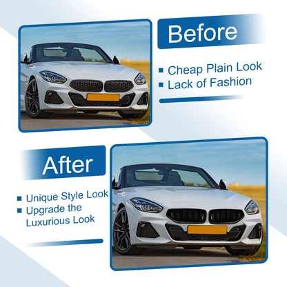Front Upper Bumper Grille for BMW Z4 G29 2018-2024 2 x Slat