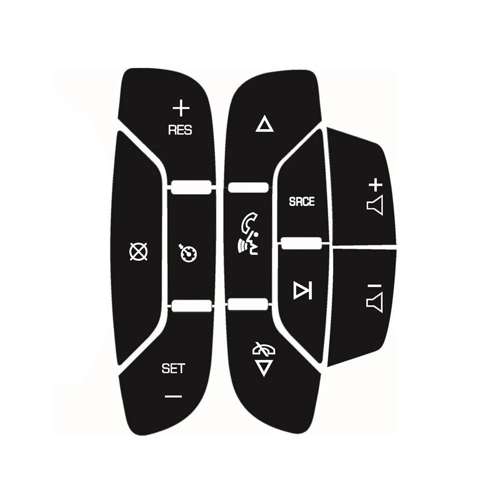 Steering Wheel Navigation Radio Button Sticker for Cadillac Chevy Tahoe Suburban (2007-2014)