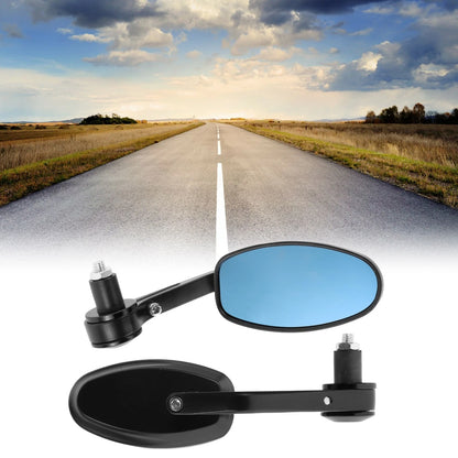 1set M8 Rear View Mirror Handlebar Mirror Black Aluminum for Motorcycle