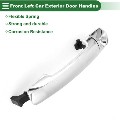 Front Left Exterior Door Handle for Toyota Tundra (2007-2021) Silver Tone