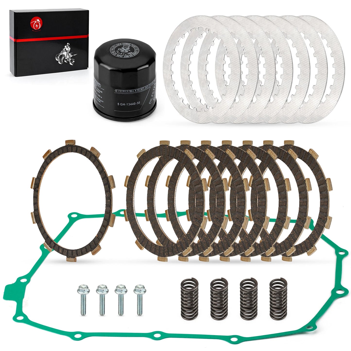 Clutch Friction Steel Plates Kit for Honda Shadow ACE 750 VT750C (1998–2003)