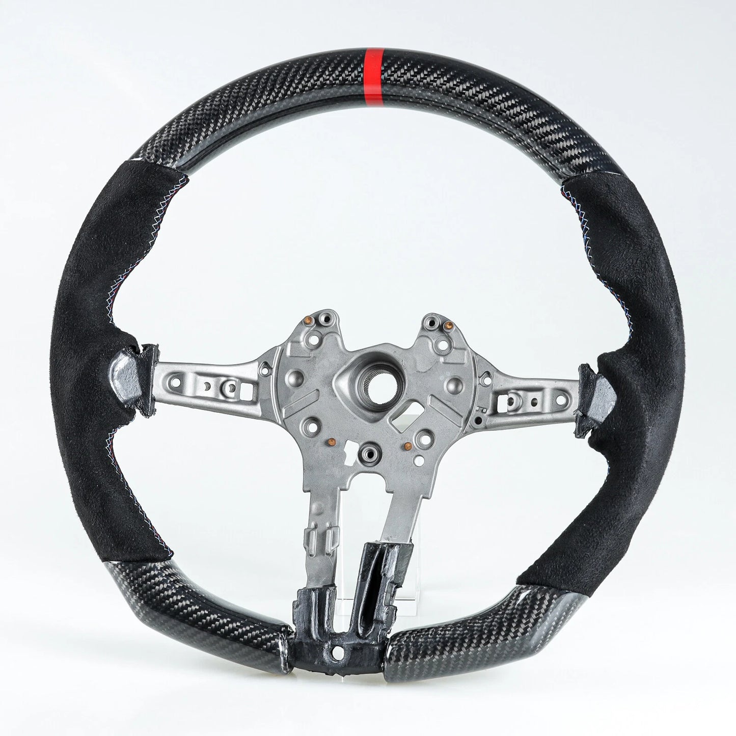 Steering Wheel Carbon Suede Red for BMW F10 F11 F07 F12 F13 F06 F01 F02 (2010-2017)
