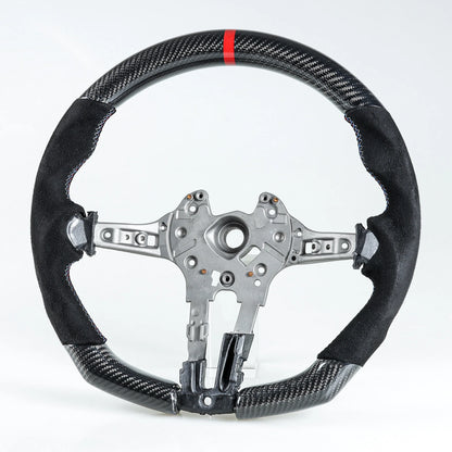 Steering Wheel Carbon Suede Red for BMW F10 F11 F07 F12 F13 F06 F01 F02 (2010-2017)