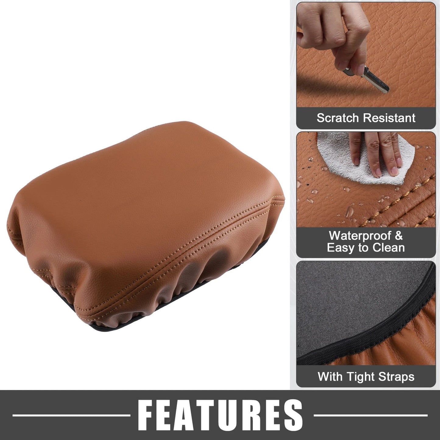 Center Console Armrest Cover Brown for Subaru Outback Legacy (2020-2023)