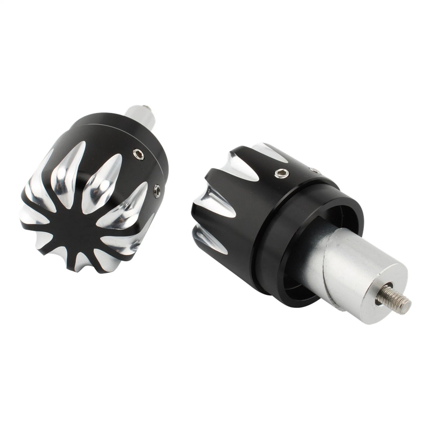 2 x Black White Front Wheel Axle Nut Cap Covers for BMW RnineT (2017-2022)