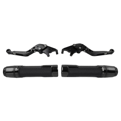 Black Extendable Brake Clutch Levers Grip Set for Ducati Monster (2009-2015)