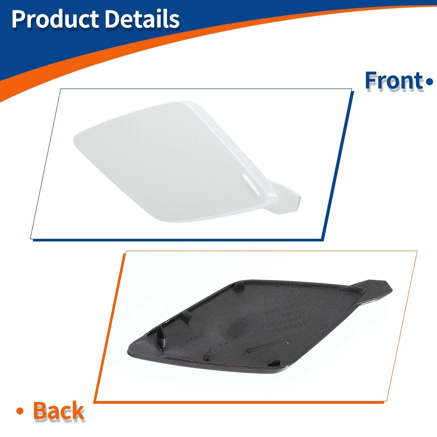 Front Side Tow Hook Cover for Volvo XC60 (2018-2021) White